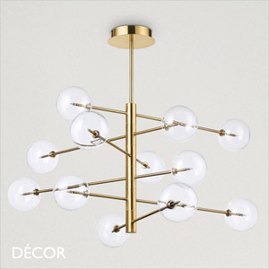 A1. Ideal Lux - Equinoxe 12 - Antique Brass & Clear Glass Globes Modern Designer Multiple Globe Pendant Light - A Statement Piece for your Dining Room, Hallway, Stairwell, Kitchen, Restaurant, Bistro or Hotel Foyer A1. Ideal Lux - Equinoxe 12 - Antique Brass & Clear Glass Globes Modern Designer Multiple Globe Pendant Light - A Statement Piece for your Dining Room, Hallway, Stairwell, Kitchen, Restaurant, Bistro or Hotel Foyer