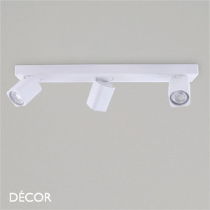 Ideal Lux - Rudy 3 Square - Matt White Modern Designer Adjustable Ceiling Spotlights - Perfect for a Kitchen, Reception Room, Office, Restaurant or Bar