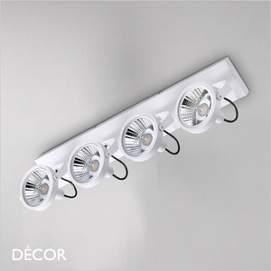 1A7 Ideal Lux - Glim 4 Adjustable Spotlights - Matt White Modern Designer Spotlight Bar - Perfect for a Kitchen Island, Kitchen, Dining Room, Office, Restaurant or Bar 1A7 Ideal Lux - Glim 4 Adjustable Spotlights - Matt White Modern Designer Spotlight Bar - Perfect for a Kitchen Island, Kitchen, Dining Room, Office, Restaurant or Bar
