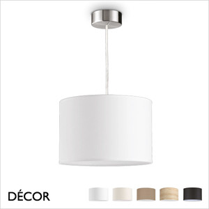 Ideal Lux - Set Up 30 - Satin Nickel Pendant Light Fitting with a Choice of 30cm Shades in Dove Grey, Wood, Black, White or Beige - Stylish Italian Chic for a  Kitchen, Dining Room, Reception Room, Hotel or Restaurant Ideal Lux - Set Up 30 - Satin Nickel Pendant Light Fitting with a Choice of 30cm Shades in Dove Grey, Wood, Black, White or Beige - Stylish Italian Chic for a  Kitchen, Dining Room, Reception Room, Hotel or Restaurant