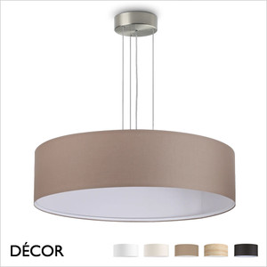 Ideal Lux - Set Up Slim 70 - Satin Nickel Pendant Light Fitting with a Choice of 70cm Shades in Dove Grey, Wood, Black, White or Beige - Stylish Italian Chic for a Kitchen, Dining Room, Reception Room, Hotel or Restaurant Ideal Lux - Set Up Slim 70 - Satin Nickel Pendant Light Fitting with a Choice of 70cm Shades in Dove Grey, Wood, Black, White or Beige - Stylish Italian Chic for a Kitchen, Dining Room, Reception Room, Hotel or Restaurant