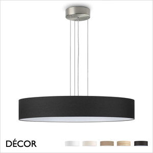 Ideal Lux - Set Up Ultra Slim 70 - Satin Nickel Pendant Light Fitting with a Choice of 70cm Shades in Dove Grey, Wood, Black, White or Beige - Stylish Italian Chic for a Kitchen, Dining Room, Reception Room, Hotel or Restaurant Ideal Lux - Set Up Ultra Slim 70 - Satin Nickel Pendant Light Fitting with a Choice of 70cm Shades in Dove Grey, Wood, Black, White or Beige - Stylish Italian Chic for a Kitchen, Dining Room, Reception Room, Hotel or Restaurant
