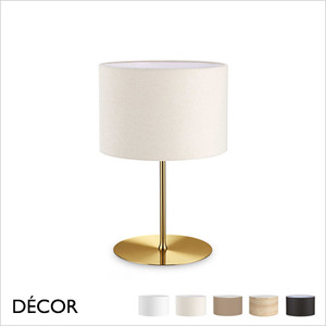 Ideal Lux - Set Up, 2 Sizes - Brushed Brass Table Lamp Base with Cylindrical Shades in Wood, Dove Grey, Black, White or Beige - Stylish Italian Chic for a  Bedroom, Reception Room, Hotel or Restaurant Ideal Lux - Set Up, 2 Sizes - Brushed Brass Table Lamp Base with Cylindrical Shades in Wood, Dove Grey, Black, White or Beige - Stylish Italian Chic for a  Bedroom, Reception Room, Hotel or Restaurant