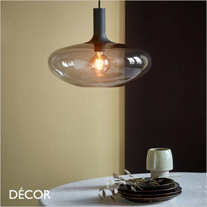 Nordlux - Alton 35 - Smoke Grey Glass Modern Designer Pendant Light - Ideal for your Kitchen, Living Room, Hotel, Bistro & Café Nordlux - Alton 35 - Smoke Grey Glass Modern Designer Pendant Light - Ideal for your Kitchen, Living Room, Hotel, Bistro & Café