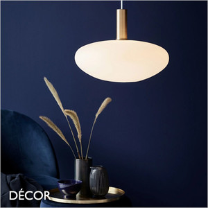 Nordlux - Alton 35 - Opal White Glass & Brushed Brass or Black Modern Designer Pendant Light - Ideal for your Kitchen, Living Room, Hotel, Bistro & Café Nordlux - Alton 35 - Opal White Glass & Brushed Brass or Black Modern Designer Pendant Light - Ideal for your Kitchen, Living Room, Hotel, Bistro & Café