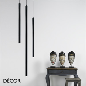 Ideal Lux - Ultrathin, 2 Sizes - Matt Black Modern Designer Cylindrical LED Pendant Light - Chic Italian Design - Ideal for a Kitchen, Dining Room, Hotel, Restaurant, Bistro & Café Ideal Lux - Ultrathin, 2 Sizes - Matt Black Modern Designer Cylindrical LED Pendant Light - Chic Italian Design - Ideal for a Kitchen, Dining Room, Hotel, Restaurant, Bistro & Café