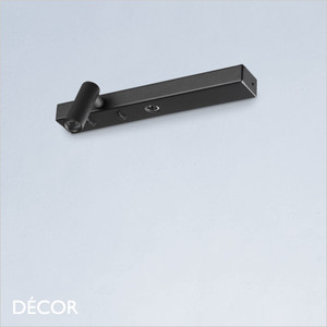 Ideal Lux - Bonne Nuit - Matt Black Adjustable Modern Designer Two in One LED Wall Light, Left and Right - Perfect Task Light for a Hotel Room, Bedside Reading or Guest Room Ideal Lux - Bonne Nuit - Matt Black Adjustable Modern Designer Two in One LED Wall Light, Left and Right - Perfect Task Light for a Hotel Room, Bedside Reading or Guest Room