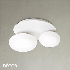 Ideal Lux - Ninfea 2 - White Etched Glass & Matt White Modern Designer Ceiling Light - Contemporary Italian Chic for a Dining Room, Living Room, Hallway, Hotel & Restaurant Ideal Lux - Ninfea 2 - White Etched Glass & Matt White Modern Designer Ceiling Light - Contemporary Italian Chic for a Dining Room, Living Room, Hallway, Hotel & Restaurant