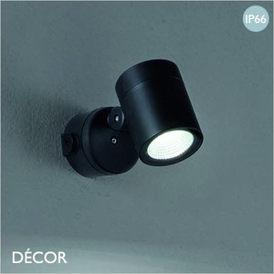 1A1 Ideal Lux - O Zone - Black Adjustable Modern Designer Outdoor Wall LED Spotlight - Stunning Industrial Style for any Contemporary Space 1A1 Ideal Lux - O Zone - Black Adjustable Modern Designer Outdoor Wall LED Spotlight - Stunning Industrial Style for any Contemporary Space