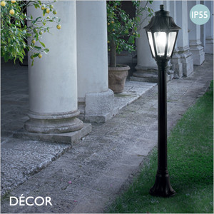 1A1 Ideal Lux - Dafne - Black Classic Vintage Style Outdoor Post Light - Stylish Italian Design for Any Outdoor Space 1A1 Ideal Lux - Dafne - Black Classic Vintage Style Outdoor Post Light - Stylish Italian Design for Any Outdoor Space