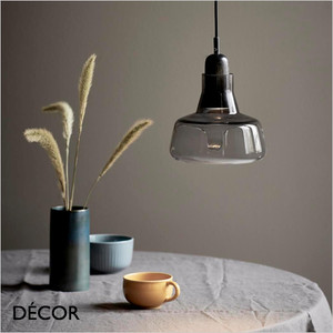 Nordlux - Chrystie 17 - Wood and Smoke Grey Glass Modern Designer Pendant Light - Ideal for your Kitchen, Living Room, Hotel, Bistro & Café Nordlux - Chrystie 17 - Wood and Smoke Grey Glass Modern Designer Pendant Light - Ideal for your Kitchen, Living Room, Hotel, Bistro & Café
