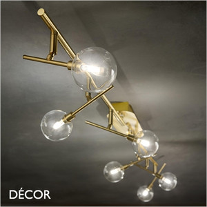 Ideal Lux - Maracas, 4 & 6 - Satin Brass Modern Designer Adjustable Ceiling Light Bar - Perfect for a Kitchen Island, Kitchen, Dining Room, Office, Restaurant or Bar