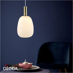 Nordlux - Alton 23 - Opal White Glass & Brushed Brass Modern Designer Pendant Light- Ideal for your Kitchen, Living Room, Hotel, Bistro & Café Nordlux - Alton 23 - Opal White Glass & Brushed Brass Modern Designer Pendant Light- Ideal for your Kitchen, Living Room, Hotel, Bistro & Café