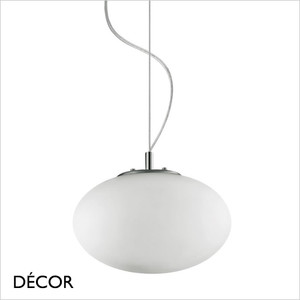 Ideal Lux - Candy 25 - White Etched Glass Modern Designer Pendant Light - Minimalist Italian Chic for your Kitchen, Reception Room or Bistro Ideal Lux - Candy 25 - White Etched Glass Modern Designer Pendant Light - Minimalist Italian Chic for your Kitchen, Reception Room or Bistro