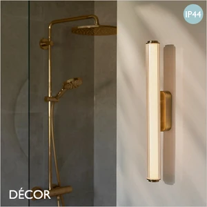 Nordlux - Virelle 50 - Brass Modern Designer Dimmable LED Bathroom Wall Light - Innovative Danish Design For a Bathroom, Shower Room, Wet Room & Wash Room