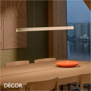 Nordlux - Ilgas - White Natural Wood Modern Designer Suspension Light - Scandinavian Minimalism for over a Kitchen Island, Dining Table, Boardroom, Work Table or Restaurant