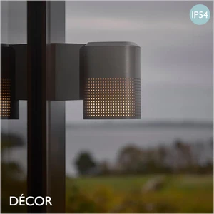 1 Nordlux - Sidara - Seaside Anthracite Modern Designer Outdoor Garden Wall Light - Striking Danish Design for your Garden, Hotel & Bistro