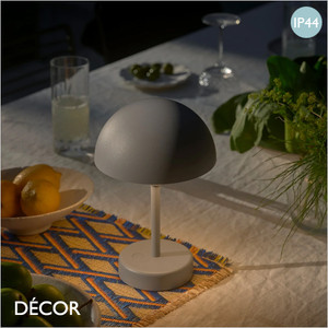 Nordlux - Ellen To-Go, MoodMaker™ 3-Step Dimming - Grey Portable Wireless Rechargeable Battery Modern Designer LED Table Lamp for any Indoor or Outdoor Space