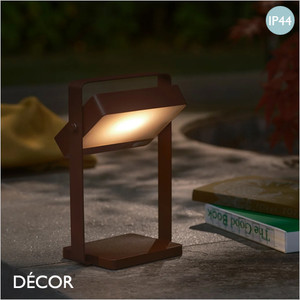 Nordlux - Saulio Solar, 3-step Moodmaker™ Dimming - Matt Brown Modern Designer Outdoor Table Lamp - Industrial Danish Design for your Garden, Hotel & Bistro
