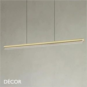 Ideal Lux - Dorica - Brushed Brass Modern Suspension Light -  Minimalist Design for Any Contemporary Space