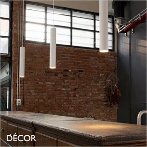 Ideal Lux - Look - 25, 40, 70 & 100 - Matt White Designer Cylindrical Pendant Light - 4cm and 6cm Diametre - Chic Italian Design - Ideal for any Modern Space