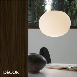 11 Ideal Lux - Cotton, 4 Sizes: 13, 30, 40 & 50 - White Etched Glass & White Metal Modern Designer Globe Pendant Light - Minimalist Chic for your Home & Business