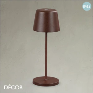 Ideal Lux - Cute - Coffee Modern Designer Portable Wireless Rechargeable Touch-Dimmer Table Lamp for any Indoor or Outdoor Space