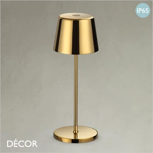 Ideal Lux - Cute - Gold Modern Designer Portable Wireless Rechargeable Touch-Dimmer Table Lamp for any Indoor or Outdoor Space