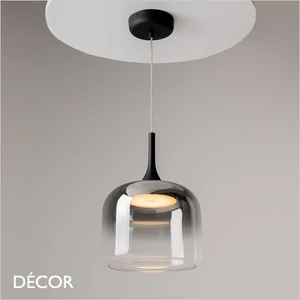 Maytoni - Spirito - Black and Clear Glass Modern Designer Pendant Light - Striking Design for any Contemporary Interior Space