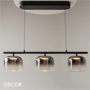 1 A 1 Maytoni - Spirito 3 - Black and Clear Glass Modern Designer Suspension Light - Striking Design for any Contemporary Interior Space