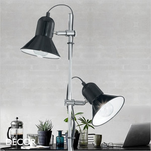 Ideal Lux - Polly - Black & Chrome Modern Designer Floor Lamp with 2 Adjustable Spotlights - Perfect Directional Task Lighting for an Office, Living Room, Study & Bedroom Ideal Lux - Polly - Black & Chrome Modern Designer Floor Lamp with 2 Adjustable Spotlights - Perfect Directional Task Lighting for an Office, Living Room, Study & Bedroom