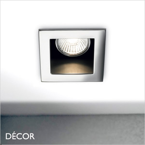 Ideal Lux - Funky - Chrome Modern Designer Recessed Ceiling Downlight/Spotlight - Minimalist Italian Style For Any Contemporary Space. Perfect for Home & Business