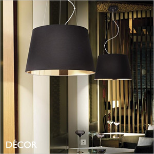 111 Ideal Lux - Nordik, 2 Sizes: 50 & 60 - Large Black & Gold Metal Modern Designer Pendant Light - Stylish Italian Chic for Any Contemporary Interior Space