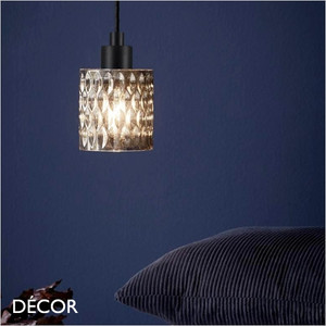 Nordlux - Hollywood - Art-Deco Patterned Smoked Glass Modern Designer Pendant Light - Vintage Glamour for a Kitchen, Kitchen Island, Bistro or Restaurant Nordlux - Hollywood - Art-Deco Patterned Smoked Glass Modern Designer Pendant Light - Vintage Glamour for a Kitchen, Kitchen Island, Bistro or Restaurant