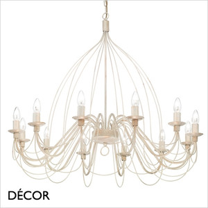Ideal Lux - Corte, 12 arm - Antique White Finish, Hand-Crafted Candelabra Chandelier - Italian Luxury for a Dining Room, Living Room, Kitchen, Hall & Restaurant Ideal Lux - Corte, 12 arm - Antique White Finish, Hand-Crafted Candelabra Chandelier - Italian Luxury for a Dining Room, Living Room, Kitchen, Hall & Restaurant
