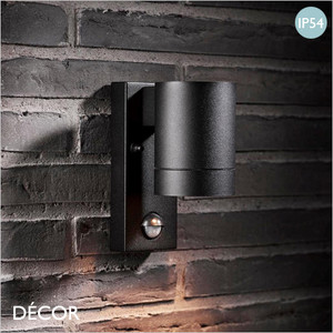 1A1 Nordlux - Tin Maxi, Single with Sensor - Black Modern Designer Outdoor Wall Light - Minimalist Style Light for any Outdoor Area of a Home, Hotel & Bistro 1A1 Nordlux - Tin Maxi, Single with Sensor - Black Modern Designer Outdoor Wall Light - Minimalist Style Light for any Outdoor Area of a Home, Hotel & Bistro