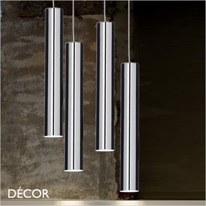 Ideal Lux - Look - Polished Chrome Modern Designer Cylindrical Pendant Light - Industrial Italian Design for a Kitchen, Dining Room, Restaurant, Bistro & Cafe Ideal Lux - Look - Polished Chrome Modern Designer Cylindrical Pendant Light - Industrial Italian Design for a Kitchen, Dining Room, Restaurant, Bistro & Cafe