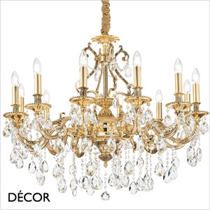 Ideal Lux - Gioconda, 12 arm - Crystal & Antiqued Gold Chandelier - Opulent Italian Style for a Dining Room, Living Room, Stairs, Hallway, Hotel & Restaurant Ideal Lux - Gioconda, 12 arm - Crystal & Antiqued Gold Chandelier - Opulent Italian Style for a Dining Room, Living Room, Stairs, Hallway, Hotel & Restaurant