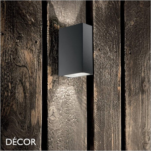 11A1 Ideal Lux - Tetris 2 - Anthracite Modern Designer Cubic Outdoor Wall Light - Stunning Minimalist Style for any Contemporary Space 11A1 Ideal Lux - Tetris 2 - Anthracite Modern Designer Cubic Outdoor Wall Light - Stunning Minimalist Style for any Contemporary Space