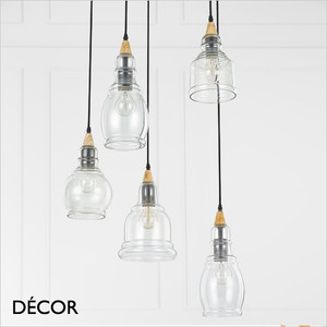 Ideal Lux - Gretel 5 - Clear Glass Modern Designer Multiple Pendant Light - Stylish Italian Design for a Kitchen, Dining Room, Hotel, Restaurant, Bistro, Bar & Café Ideal Lux - Gretel 5 - Clear Glass Modern Designer Multiple Pendant Light - Stylish Italian Design for a Kitchen, Dining Room, Hotel, Restaurant, Bistro, Bar & Café