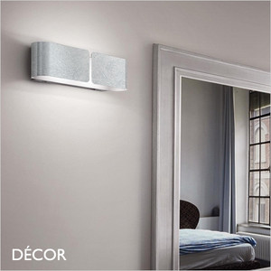 Ideal Lux - Clip, 2 Sizes - Unusual Silver Leaf Modern Designer Wall Light - Chic Italian Design - Ideal for a Dining Room, Reception Room, Bedroom, Stairwell, Hallway, Hotel, Restaurant, Bistro & Café Ideal Lux - Clip, 2 Sizes - Unusual Silver Leaf Modern Designer Wall Light - Chic Italian Design - Ideal for a Dining Room, Reception Room, Bedroom, Stairwell, Hallway, Hotel, Restaurant, Bistro & Café