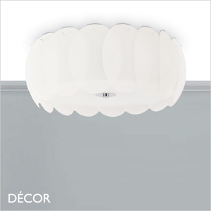 Ideal Lux - Ovalino - Large White Etched Glass Modern Designer Ceiling Light - An Italian Designer Statement Piece - Retro Chic for any Interior Contemporary Space Ideal Lux - Ovalino - Large White Etched Glass Modern Designer Ceiling Light - An Italian Designer Statement Piece - Retro Chic for any Interior Contemporary Space
