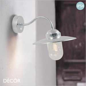 Nordlux - Luxembourg with Sensor - Galvanized Steel Modern Designer Outdoor Wall Light - Vintage Industrial Style Lighting for your Garden, Hotel, Bistro & Café Nordlux - Luxembourg with Sensor - Galvanized Steel Modern Designer Outdoor Wall Light - Vintage Industrial Style Lighting for your Garden, Hotel, Bistro & Café