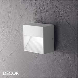 Ideal Lux - Down - Anthracite or White Modern Designer Cubic Outdoor Wall Light - Minimalist Style for any Contemporary Space - For your Home & Business Ideal Lux - Down - Anthracite or White Modern Designer Cubic Outdoor Wall Light - Minimalist Style for any Contemporary Space - For your Home & Business