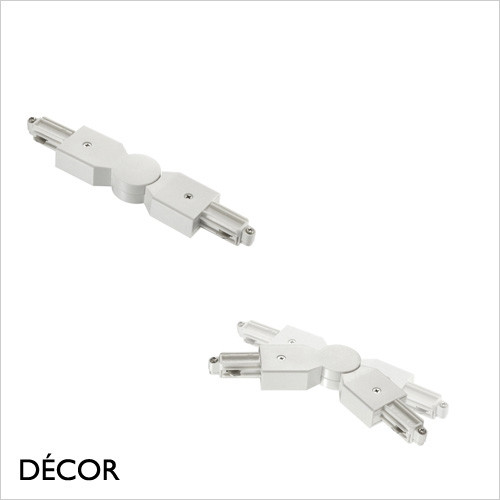 Link System Turnable Swivel Connector, 1 Circuit - White Modern Designer Ceiling Track Fitting - Creative Lighting Solutions