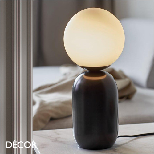 1A1 Nordlux - Notti - Black Modern Designer Table Lamp - Ideal for a Living Room, Home Office, Study, Reception Room or Bedside