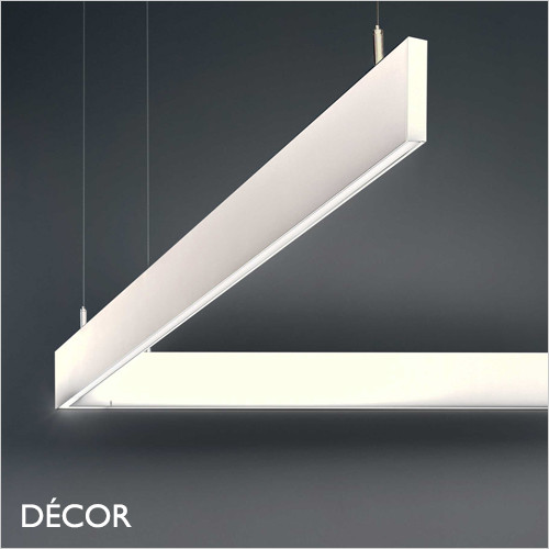 Linus - Dimmable Modular Matt White Linear Suspension Light -  Stylish & Practical Design for Any Contemporary Space