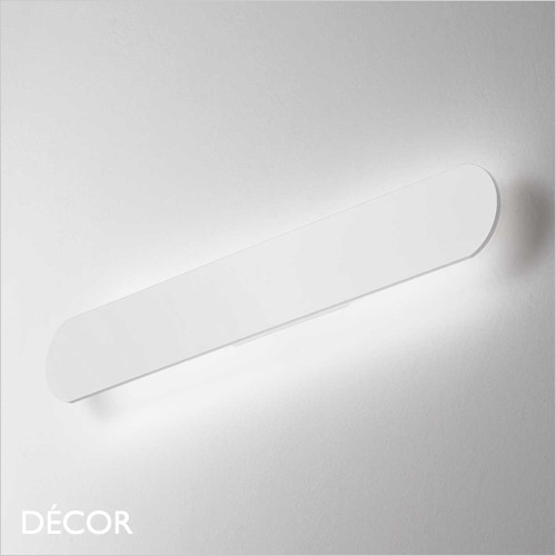 Echo 40 & 60, 2 Sizes - Matt White Modern Designer Wall Light -  Minimalist Design for Any Contemporary Space