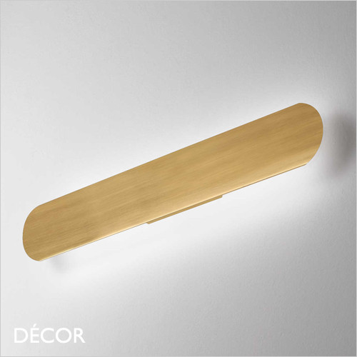 Echo 40 & 60, 2 Sizes - Satin Brass Modern Designer Wall Light -  Minimalist Design for Any Contemporary Space