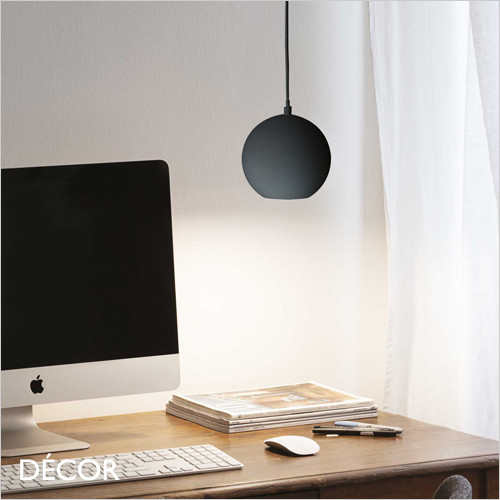 Ideal Lux Mr Jack 11, & 15, 2 Sizes - Matt Black Modern Designer Globe Pendant Light - Italian Style for Any Contemporary Space